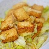 春キャベツと厚揚げのしょうが焼き